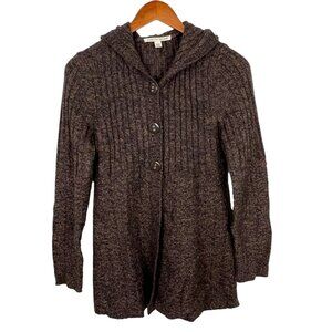 Hooded Chunky Sweater Small Boho Earthy Granola Cottage Indie Boho Forest Brown